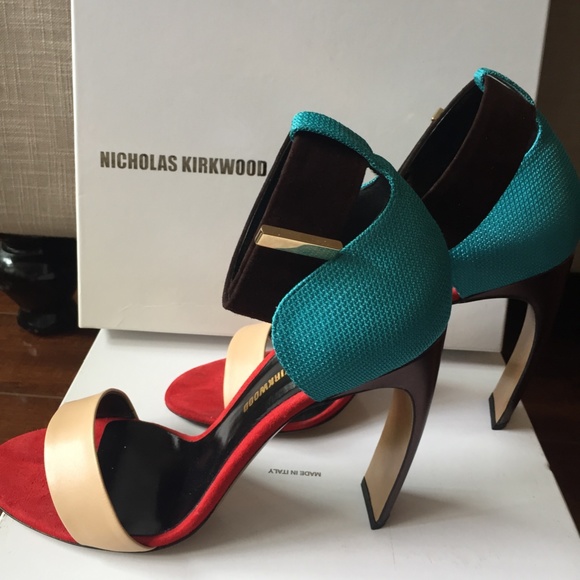 Nicholas Kirkwood Strappy Colorblock heel 10 inch - Picture 10 of 10